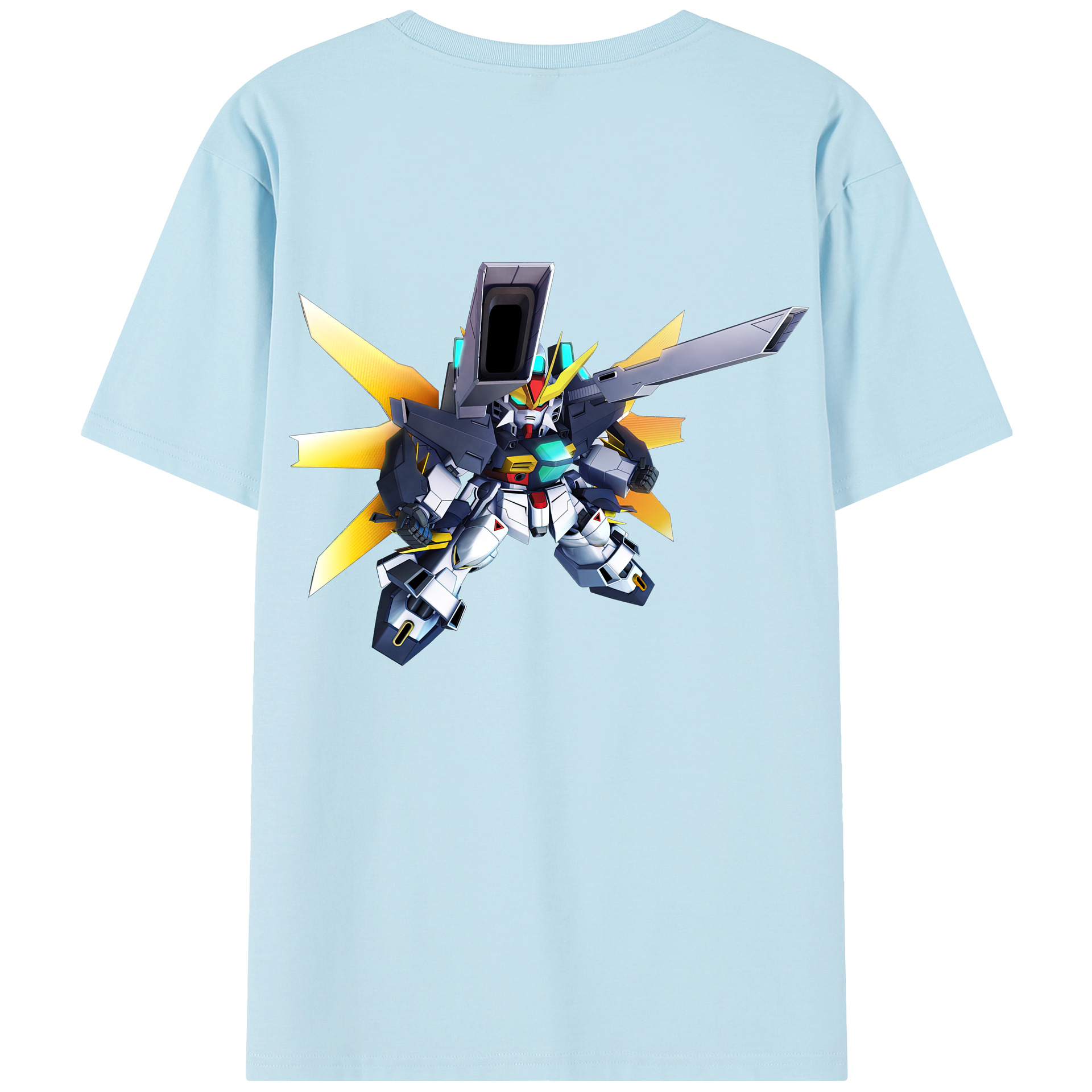 （画像用） 機動戦士ガンダム Mobile Suit Gundam 綿100％半袖Tシャツ（背面プリント）